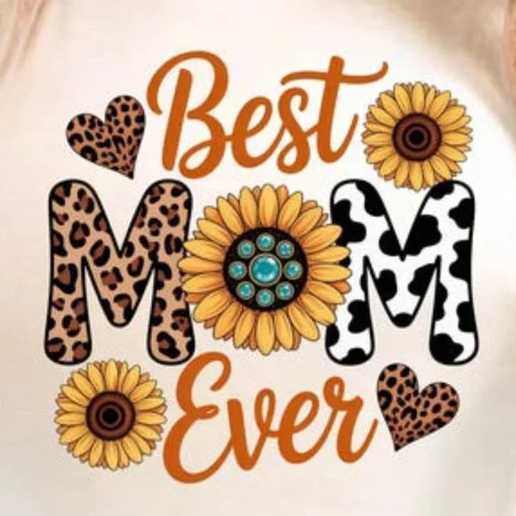 Best Mom Ever Shirt Sunflower Mom Tee Cute Mother’s Day Gift - Picture 2 of 3